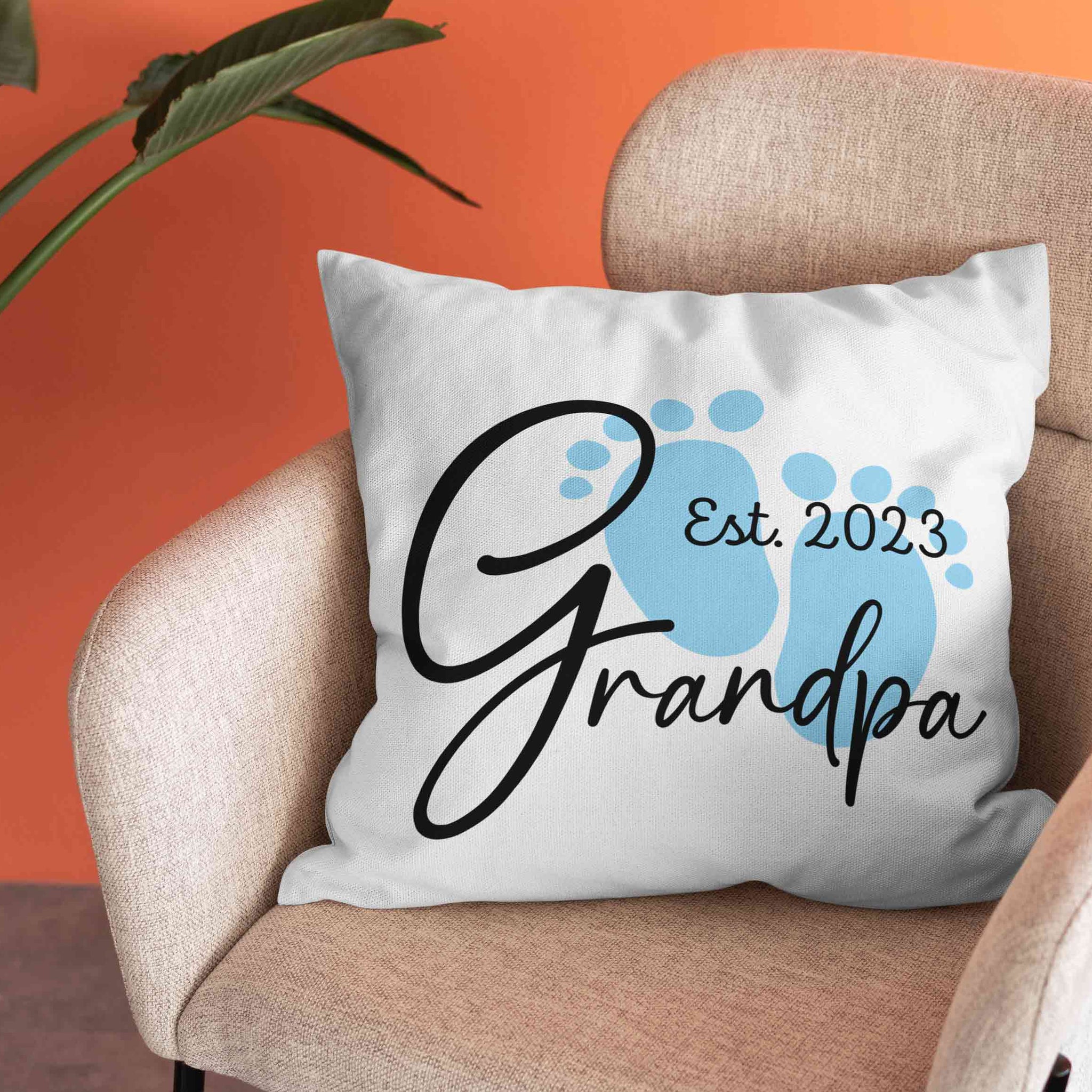 Custom Grandpa Pillow, Grandpa Pillow, Father's Day Gift, Grandfather Pillow, Pregnancy Reveal Pillow, Family Pillow, Custom Name Pillow
