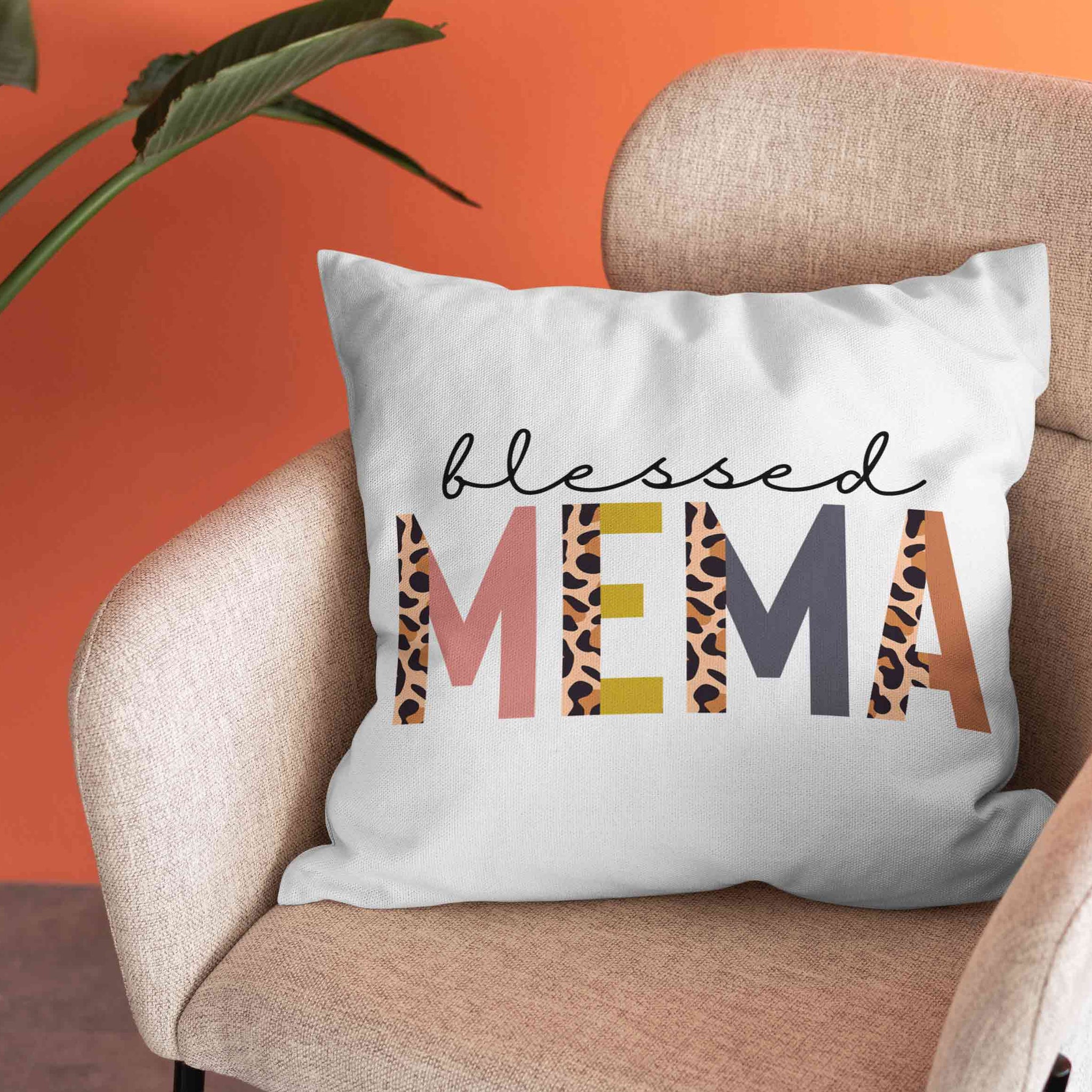 Personalized Blessed Mema Pillow, Mother's Day Pillow, New Mom Pillow Gift, Mom Pillow, Mother Pillow, Family Pillow, Custom Name Pillow