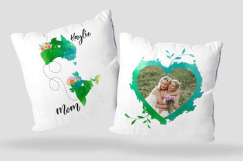 Mother Pillow, State Pillow, Long Distance Pillow, Distance Pillow, Custom State Pillow, Custom Photo Pillow, Best Gift Pillow
