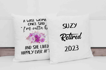 Persoanlized Retired Pillow, Retirement Pillow, Retired Pillow, Custom Name Pillow, Ritired Gift, Pillow For Retired