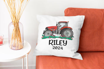Personalized Name Pillow, Tractor Christmas Pillow, Truck Pillow, Farming Pillow, Tractor Driver Christmas Gift, Christmas Gift For Farmer