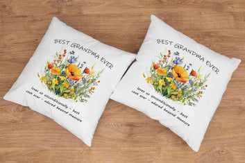 Personalized Floral Grandma Pillow, Best Grandma Ever Pillow, Grandma Pillow, Funny Grandma Pillow, Grandma Gifts, Mother's Day Gift, Gift From Grandkids, New Grandma Gift