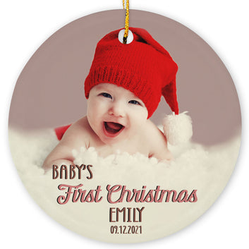 Personalized Baby Ornament, Baby's First Christmas Ornament, Baby Ornament, Custom Name Ornament, Custom Photo Ornament, Baby Gift, Gift Ideas For Baby