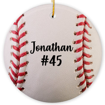 Persoanlized Name Ornament, Baseball Ornament, Sport Ornament, Softball Ornament, Baseball Gift, Sport Gift, Baseball Player Gift