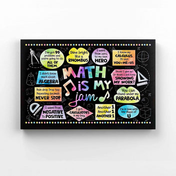 Math Is My Jam Canvas, Gift For Students, Teacher Gift, Canvas For Gift