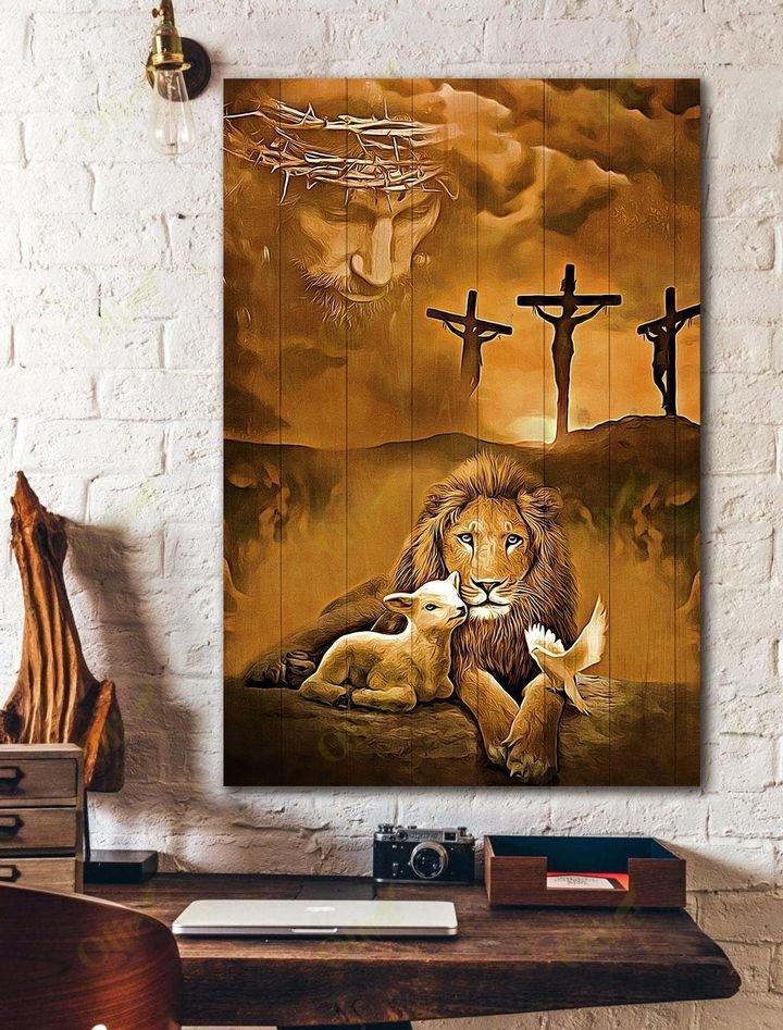 Jesus Awesome Lion And A Lamb Canvas - Canvas Prints