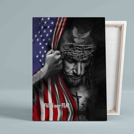 Jesus Canvas, American Flag Canvas, God Canvas, Cross Canvas, Canvas Prints, Canvas Wall Art, Gift Canvas