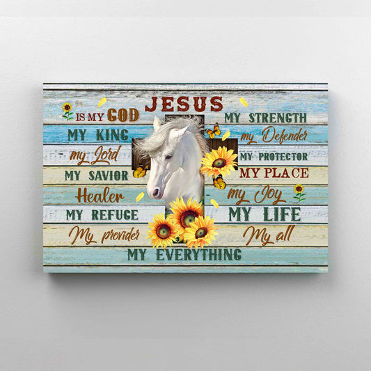 Jesus Canvas, Great Horse Canvas, God Canvas, Sunflower Canvas