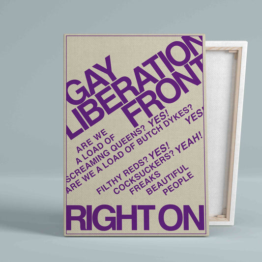 1969 Gay Liberation Front Canvas, LGBT Canvas, Wall Art Canvas, Gift Canvas