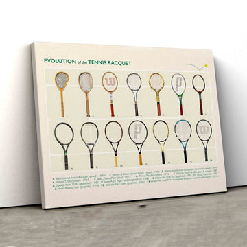 Evolution Of The Tennis Racquet Canvas, Tennis Canvas, Canvas For Gift