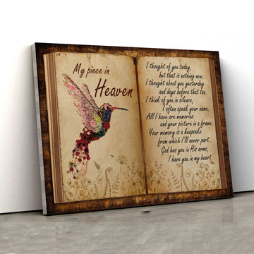 Flower Hummingbird Canvas, Memorial Canvas, Family Canvas, Gift Canvas, Hummingbird Canvas
