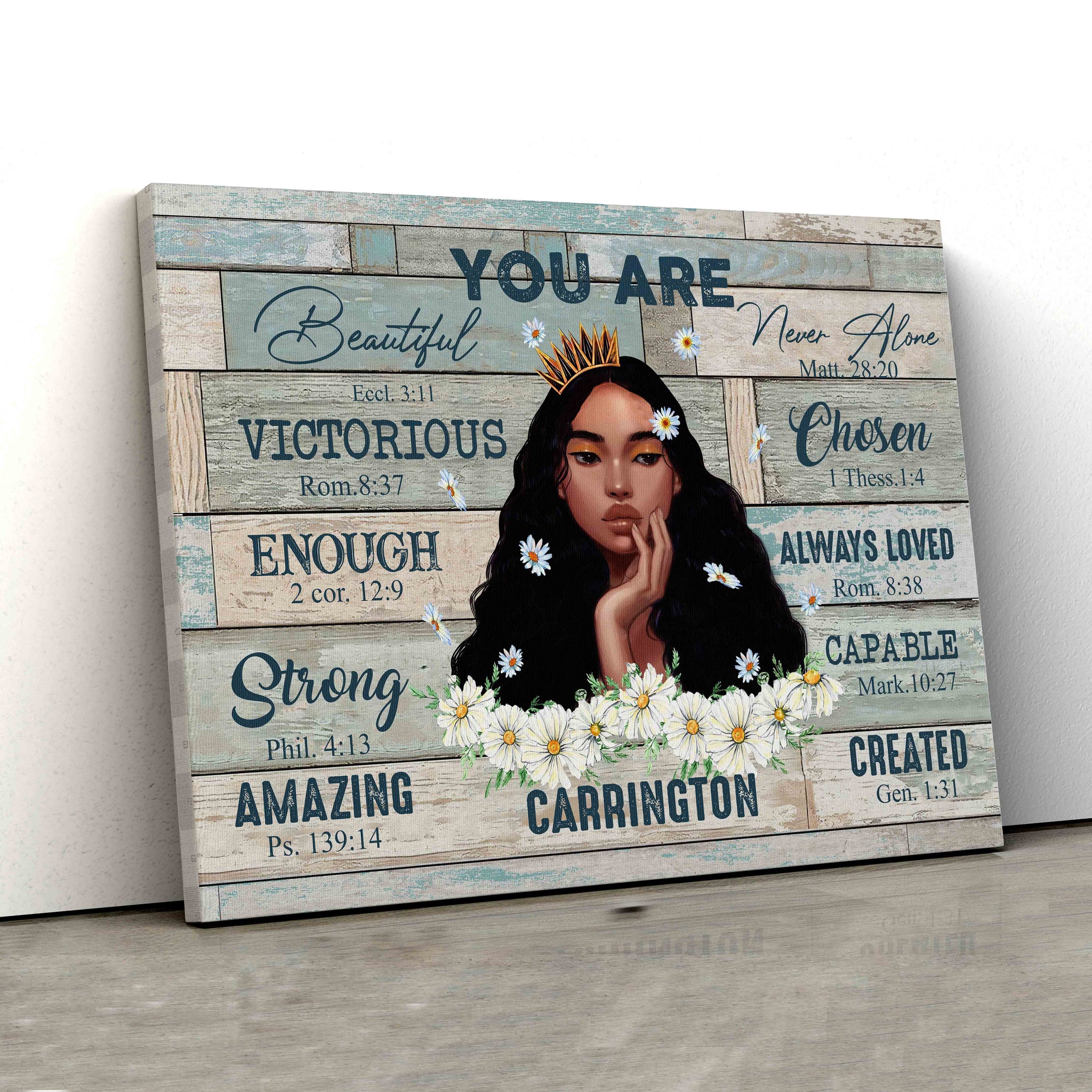 Personalized Image Canvas, Custom Name Canvas, Wall Art Canvas, You Are Beautiful Canvas, Canvas For Gift