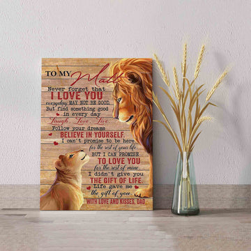 Personalized Name Canvas, Lion Canvas, Family Canvas, Canvas For Gift