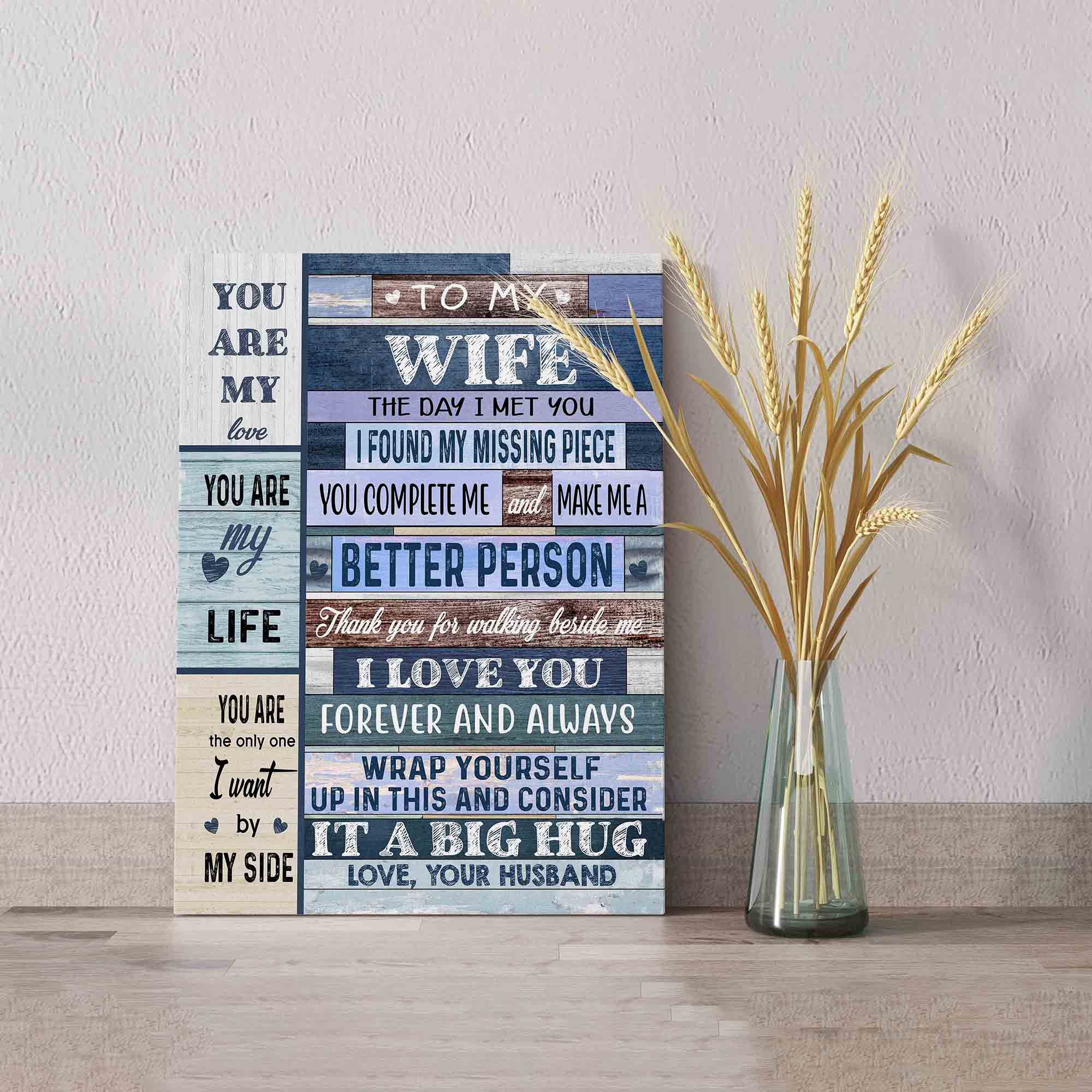 To My Wife Canvas, You Are My Love Canvas, Custom Name Canvas, Family Canvas, Canvas For Gift