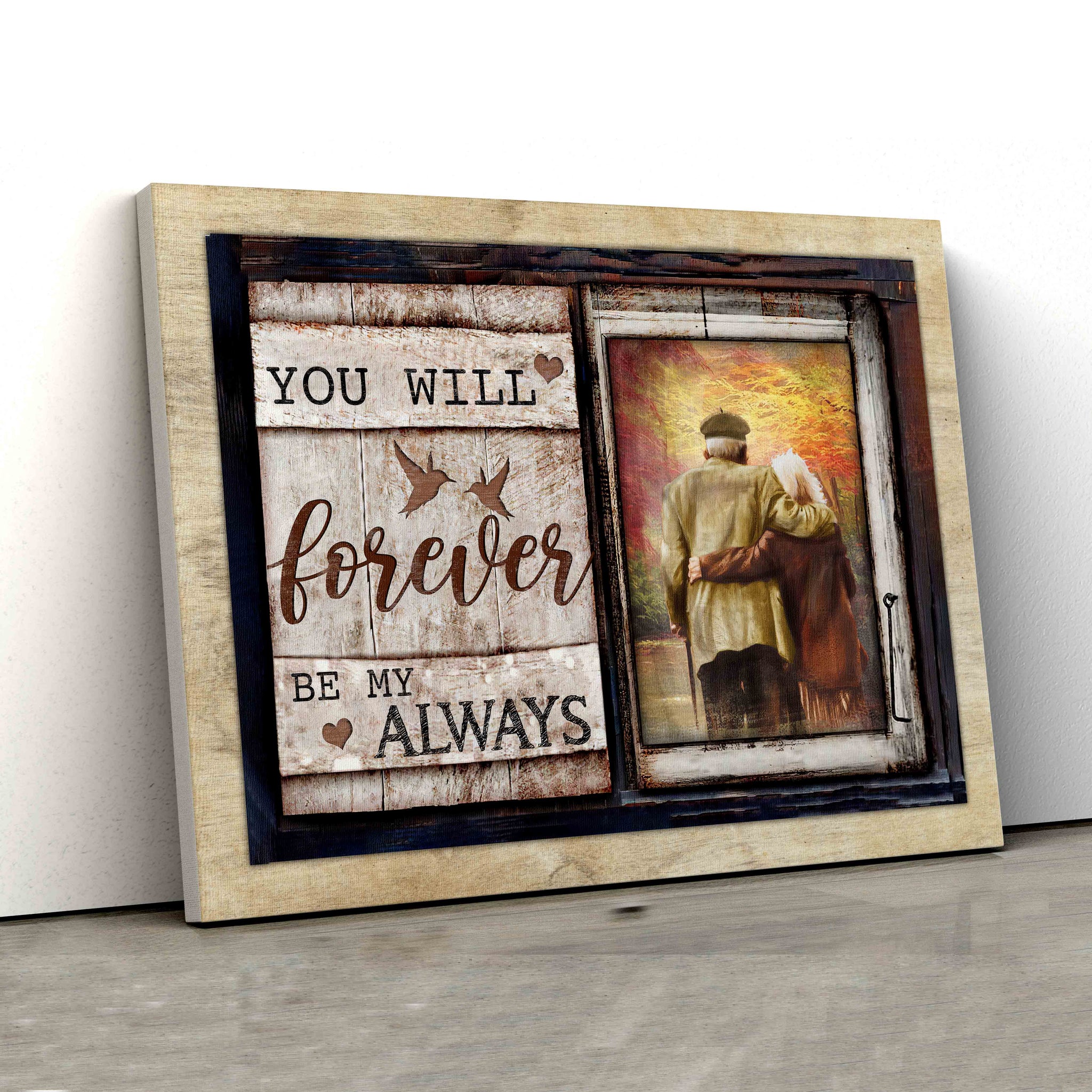 You Will Forever Be My Always Canvas, Personalized Image Canvas, Couple Canvas, Family Canvas, Canvas For Gift