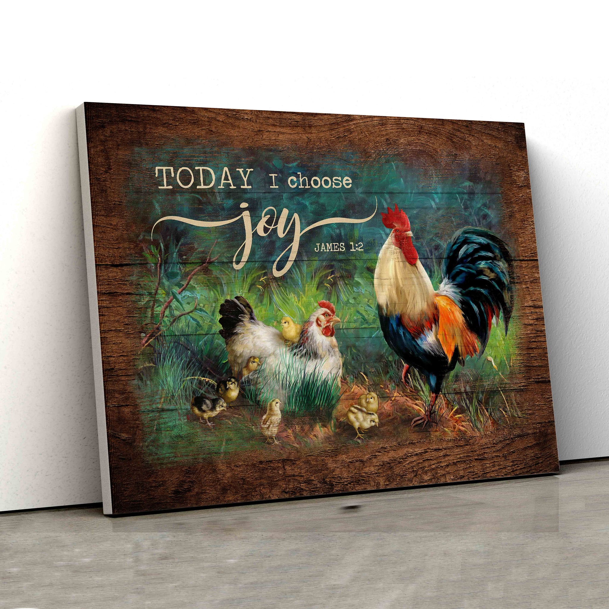 Today I Choose Joy Canvas, Chicken Canvas, Canvas For Gift