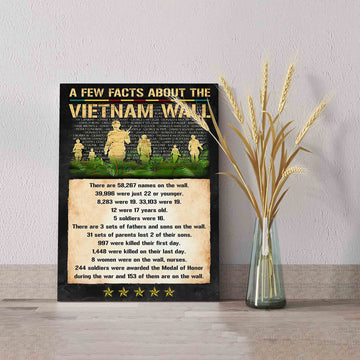 A Few Facts About The Vietnam Wall Canvas, Soldier Canvas Art, Canvas For Gift