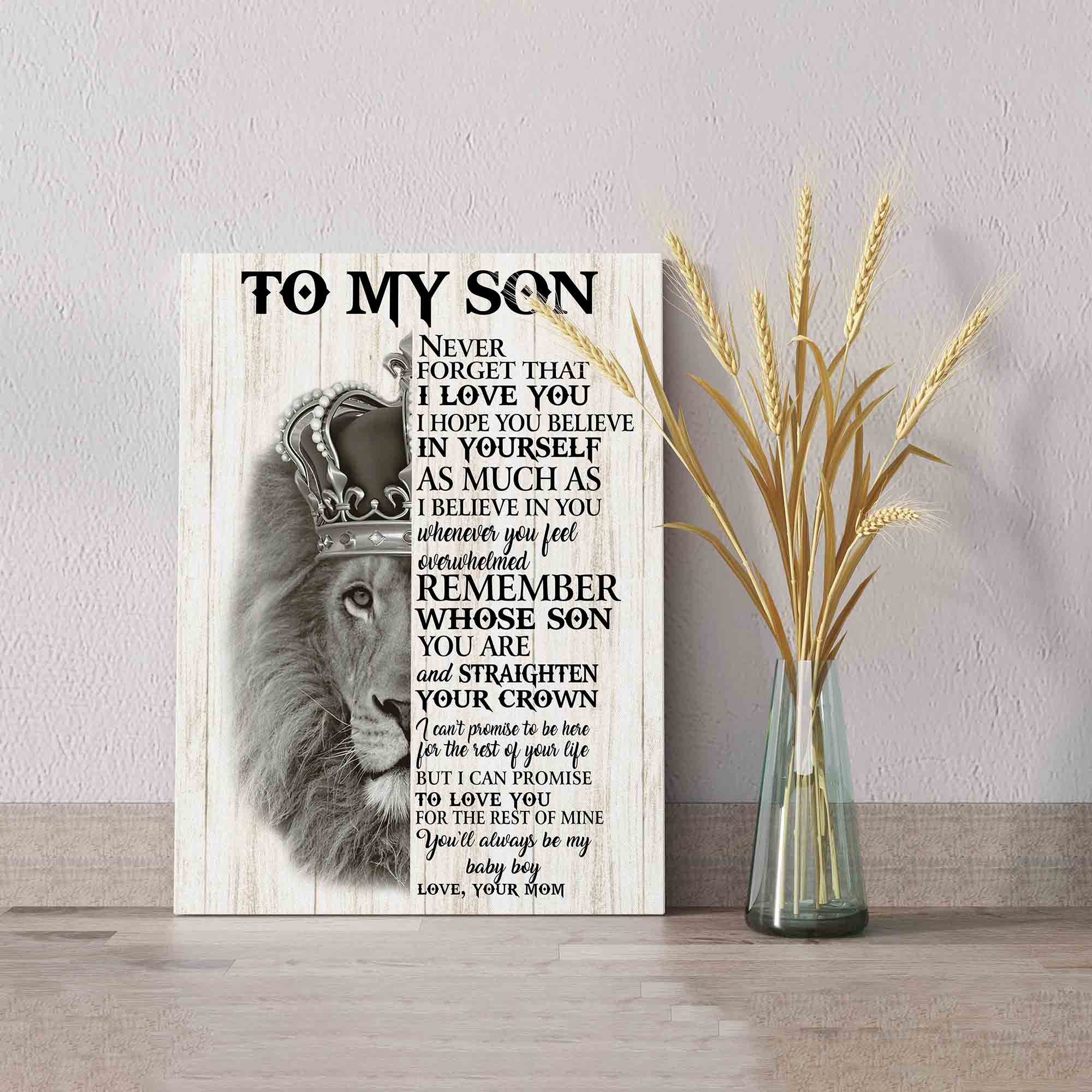 To My Son Canvas, Lion Queen Canvas, Family Canvas, Custom Name Canvas, Canvas For Gift