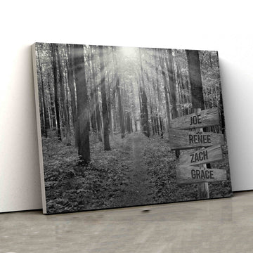 Personalized Name Canvas, Forest Canvas, Family Canvas, Canvas Wall Art, Canvas For Gift