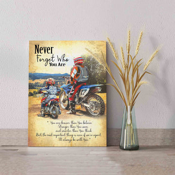 Never Forget Who You Are Canvas, Motor Racing Canvas, Canvas Wall Art, Canvas For Gift