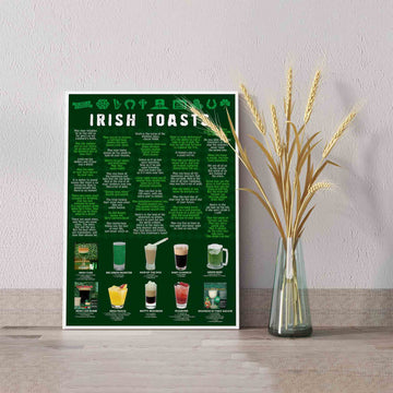 Irish Toasts Canvas, Drink Canvas, Canvas Wall Art, Canvas For Gift