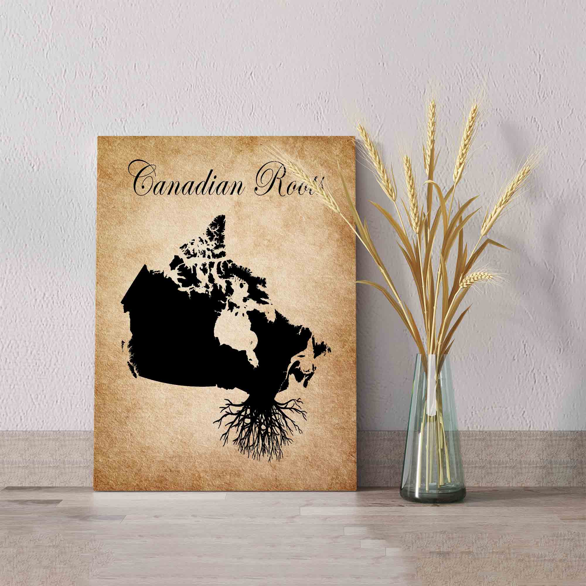 Canadian Roots Canvas, Canadian Canvas, Wall Art Canvas, Gift Canvas