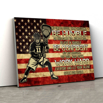 Personalized Name Canvas, Goalie Canas, American Flag Canvas, Wall Art Canvas, Gift Canvas