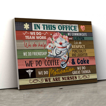 In This Office Canvas, We Are Nurses Canvas, Rose Canvas, Canvas Wall Art, Gift Canvas