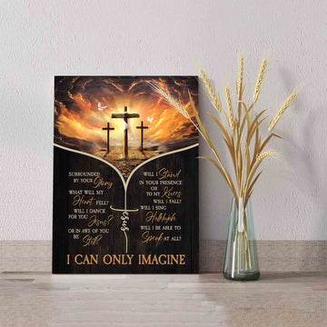 I Can Only Imagine Canvas, Wooden Cross Canvas, Dove Canvas, Sunset Canvas, Heaven's Light Canvas, Canvas Wall Art