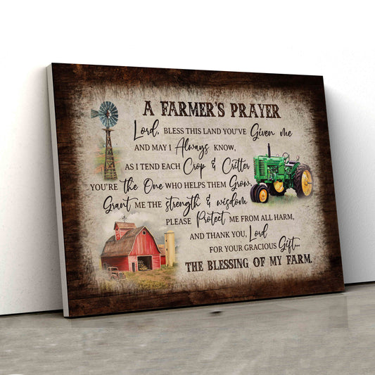 A Farmer's Prayer Canvas, Barn Paintings On Canvas, Windmill Canvas, Electric Tricycle Canvas, Canvas Wall Art
