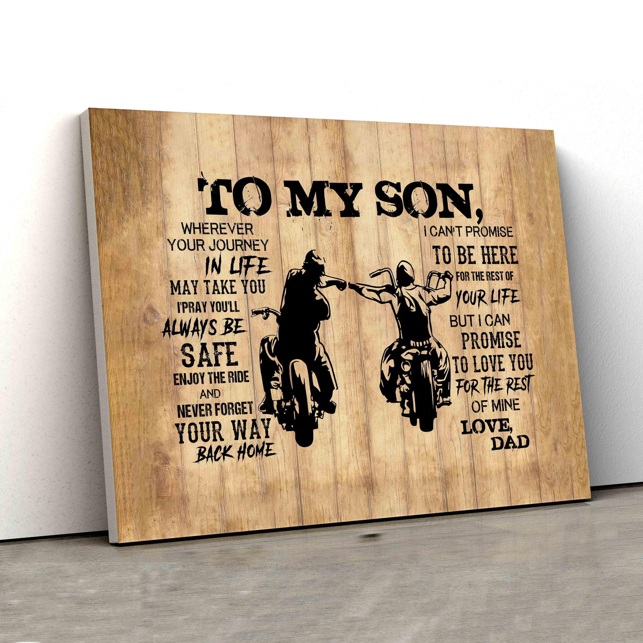 To My Son Canvas, Wherever Your Journey In Life Canvas, Family Canvas, Custom Name Canvas, Gift Canvas