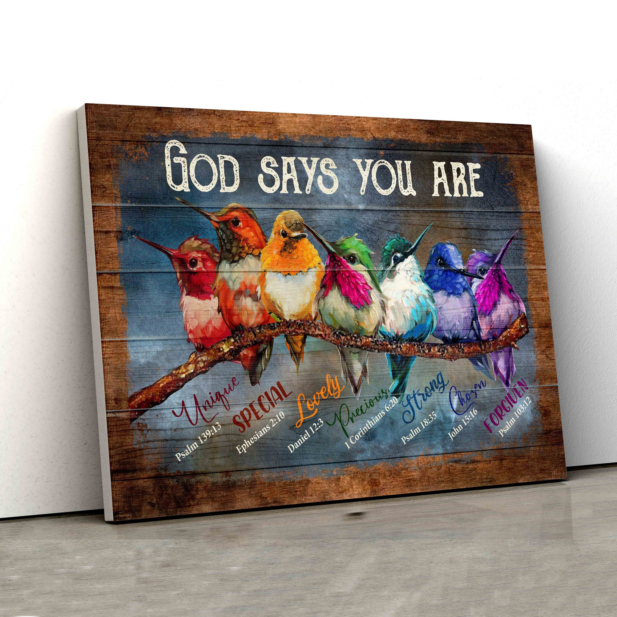 God Says You Are Canvas, Hummingbird Canvas, God Canvas, Canvas Wall Art, Gift Canvas