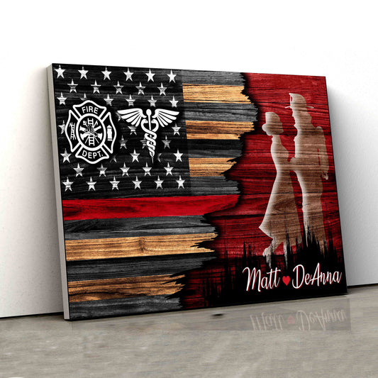 Personalized Name Canvas, American Flag Canvas, Nurse Canvas, Firefighter Canvas, Love Canvas, Gift Canvas