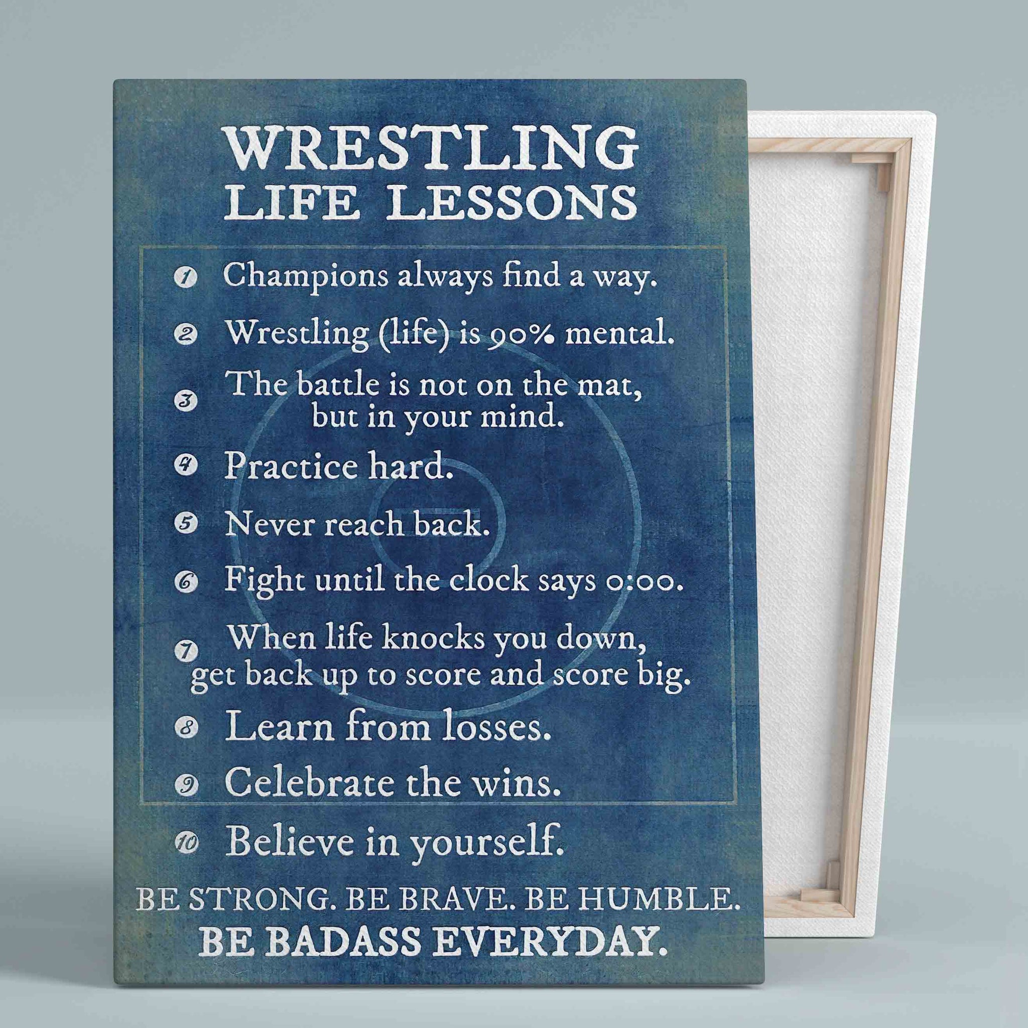 Wrestling Life Lessons Canvas, Lesson Canvas, Canvas Prints, Canvas Wall Art, Gift Canvas