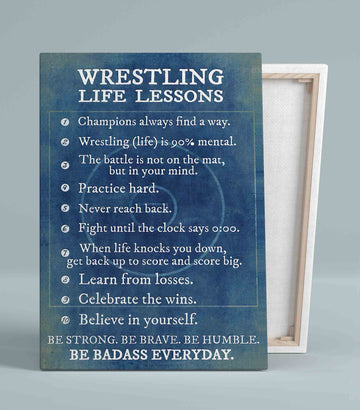 Wrestling Life Lessons Canvas, Lesson Canvas, Canvas Prints, Canvas Wall Art, Gift Canvas