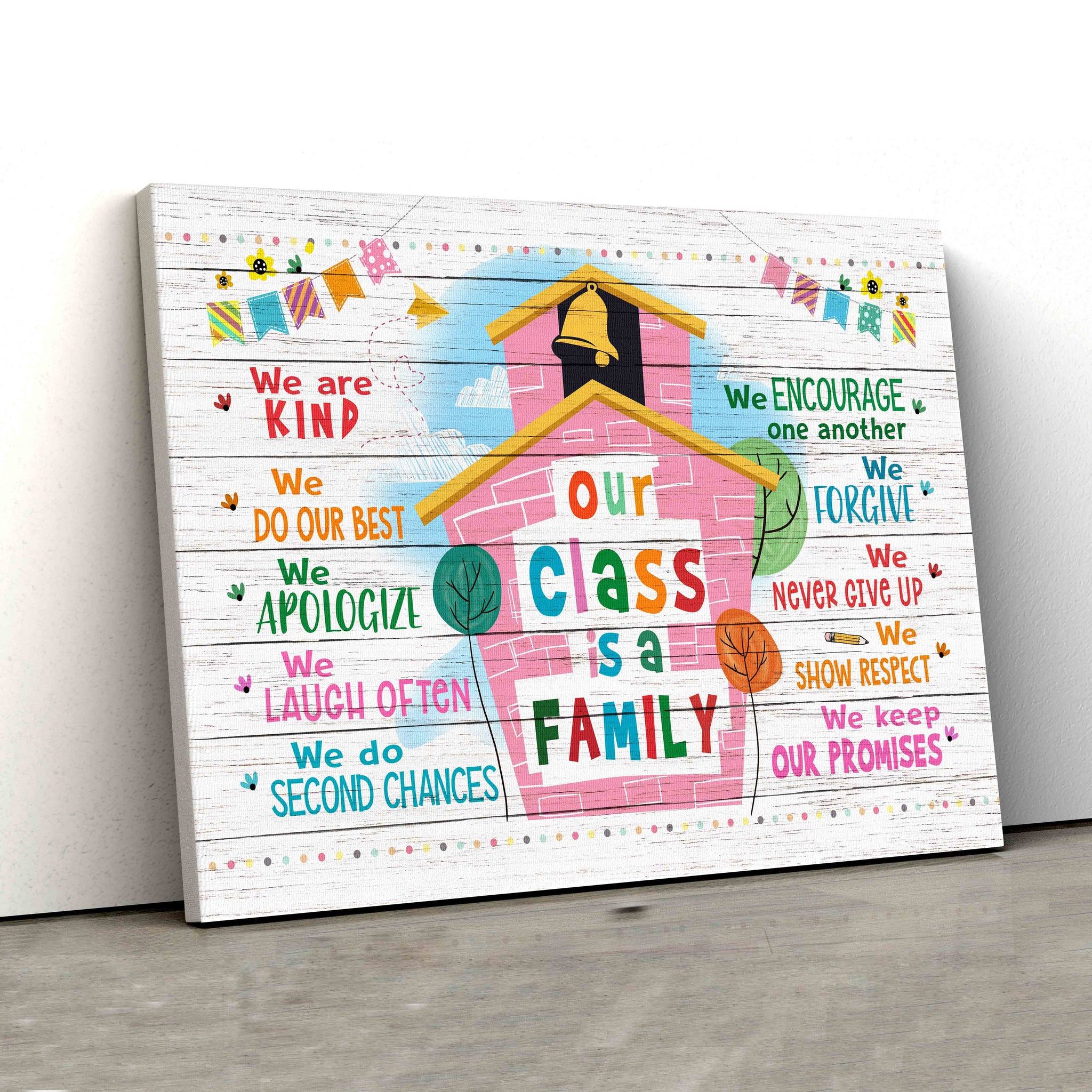 Our Class Is A Family Canvas, Classroom Canvas, Canvas Wall Art, Canvas For Classroom, Gift Canvas