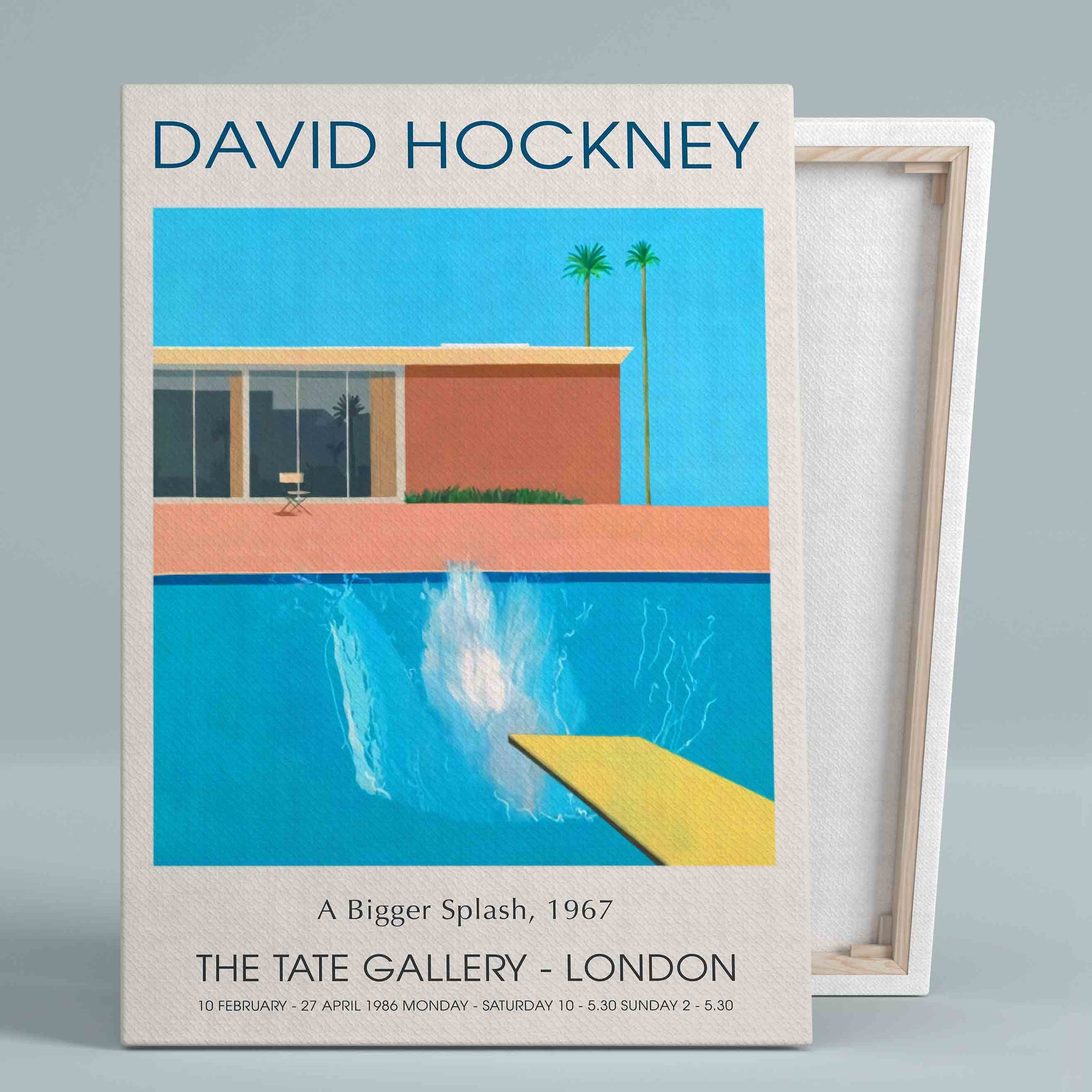 David Hockney Canvas, A Bigger Splash 1967 Canvas, Home Decor Art Canvas, Gift Canvas, Wall Art Canvas