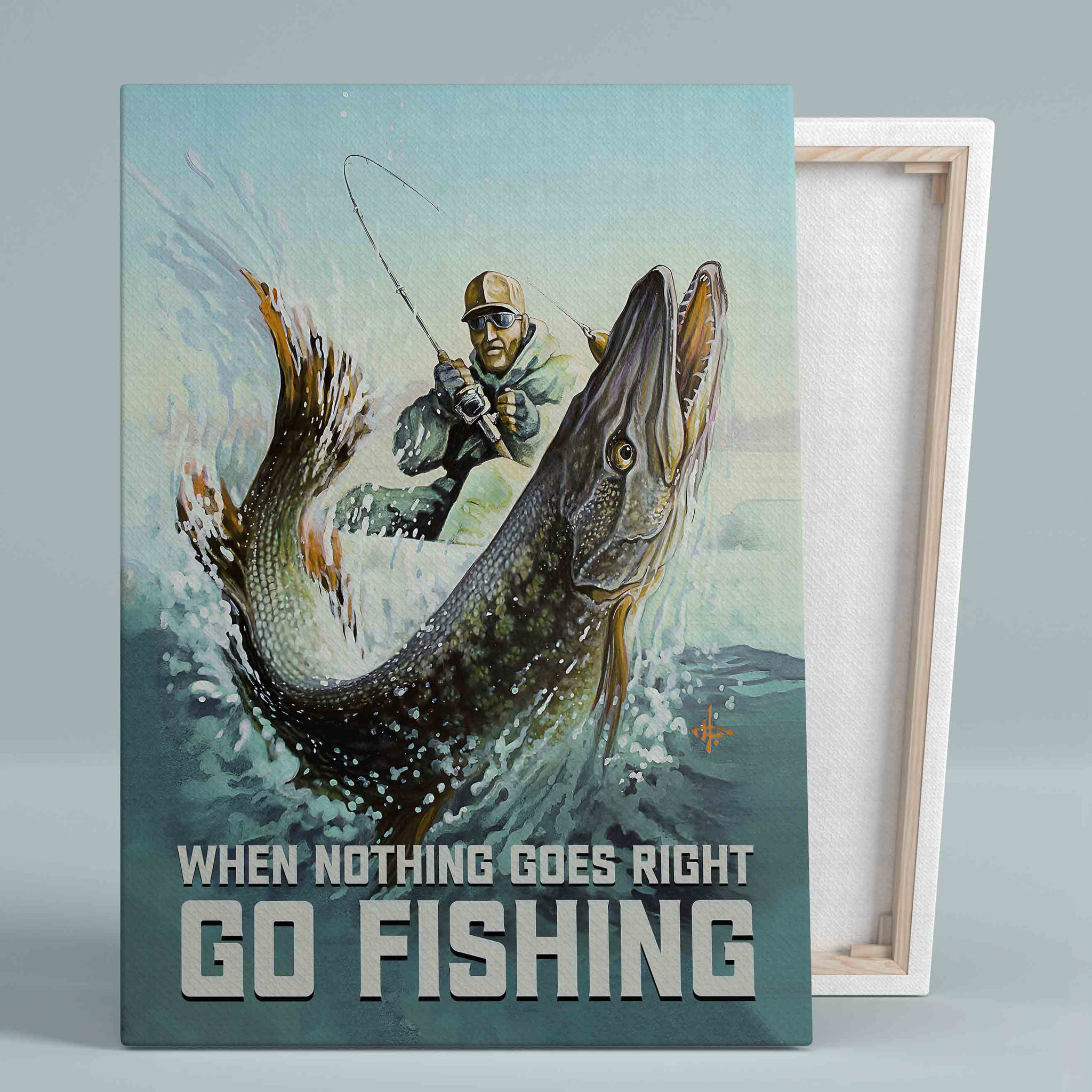 When Nothing Goes Right Go Fishing Canvas, Family Canvas, Canvas Wall Art, Canvas Wall Decor, Gift Canvas