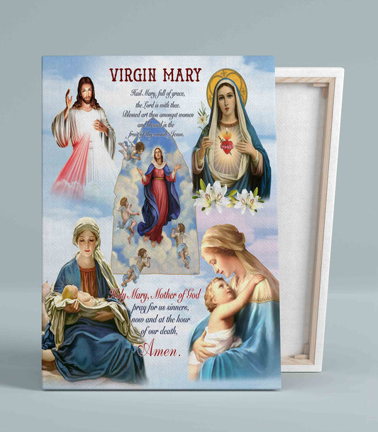 Virgin Mary Canvas, Jesus Canvas, Christian Wall Art Canvas, Canvas Wall Decor, Family Canvas, Gift Canvas