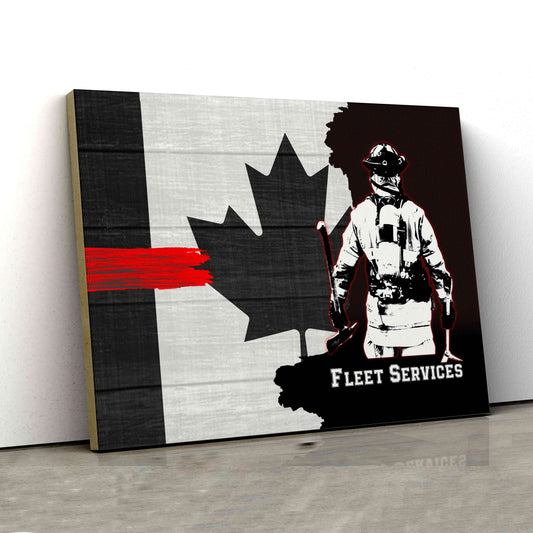 Personalized Name Canvas, Firefighter Canvas, Canvas For Firefighter, Canada Flag Canvas, Canvas Wall Art, Gift Canvas