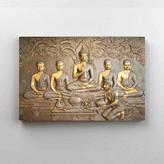 3D Buddha Wall Canvas, Buddha Canvas, Wall Art Canvas, Gift Canvas
