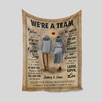 We are team Blanket, Blanket for Wife, Couple Blanket, Custom Name Blanket, Personalized Blankets for Wife