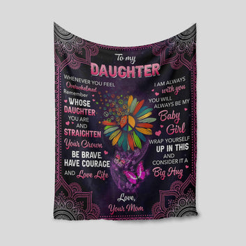 To My Daughter Blanket, Personalized Name Blanket, Mom To Daughter Blanket