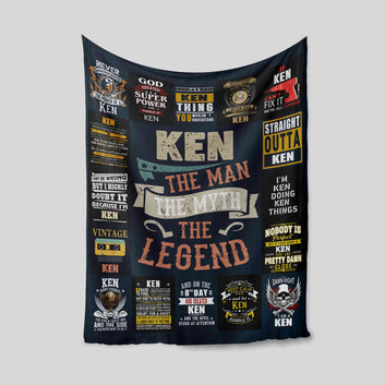 Personalized Name Blanket, The Man The Myth The Legend Blanket, Blanket For Gift