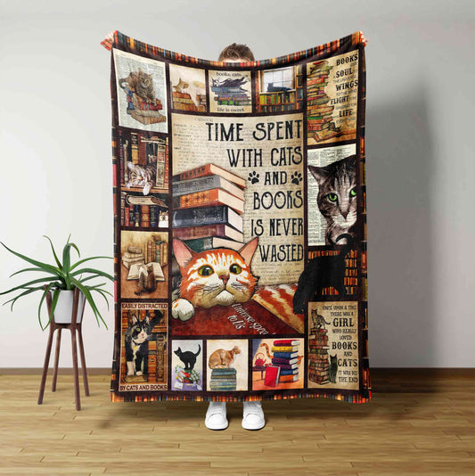 Cat Lover Blanket, Blanket For Gift, Family Blanket