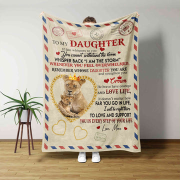 Custom Name Blanket, To My Daughter Blanket, Family Blanket, Blanket For Gift