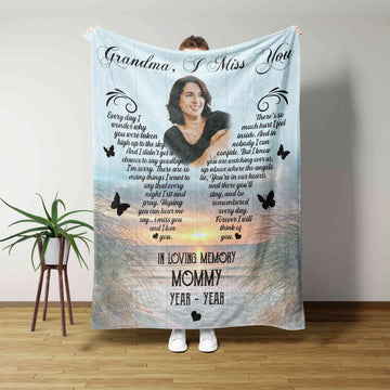 Custom Image Blanket, Memorial Blanket, Personalized Name Blanket, Blanket For Gift