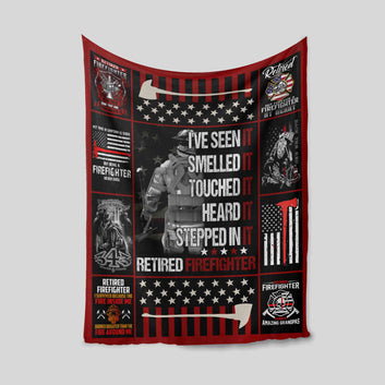 Firefighter Blanket, Blanket For Gift, Blanket For Retired Man