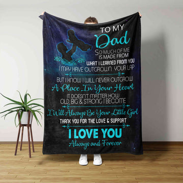 To My Dad Blanket. Blanket For Dad, Custom Name Blanket, Family Blanket, Blanket For Gift