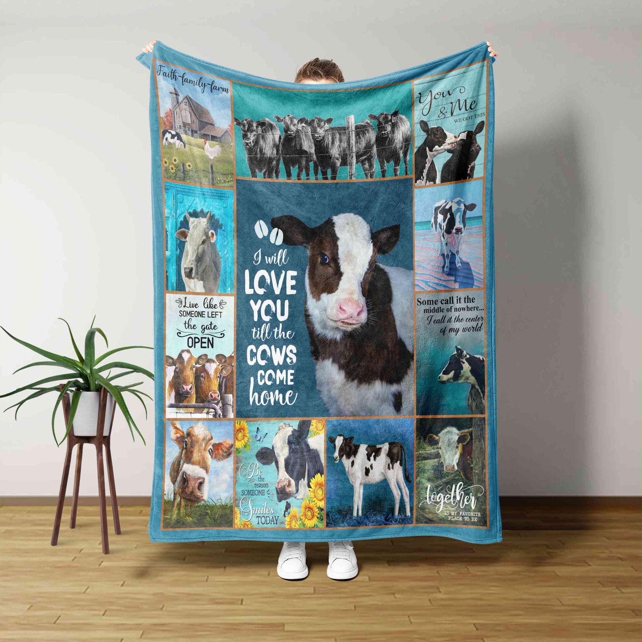I Will Love You Till The Cows Come Home Blanket, Cows Blanket, Family Blanket, Blanket For Gift